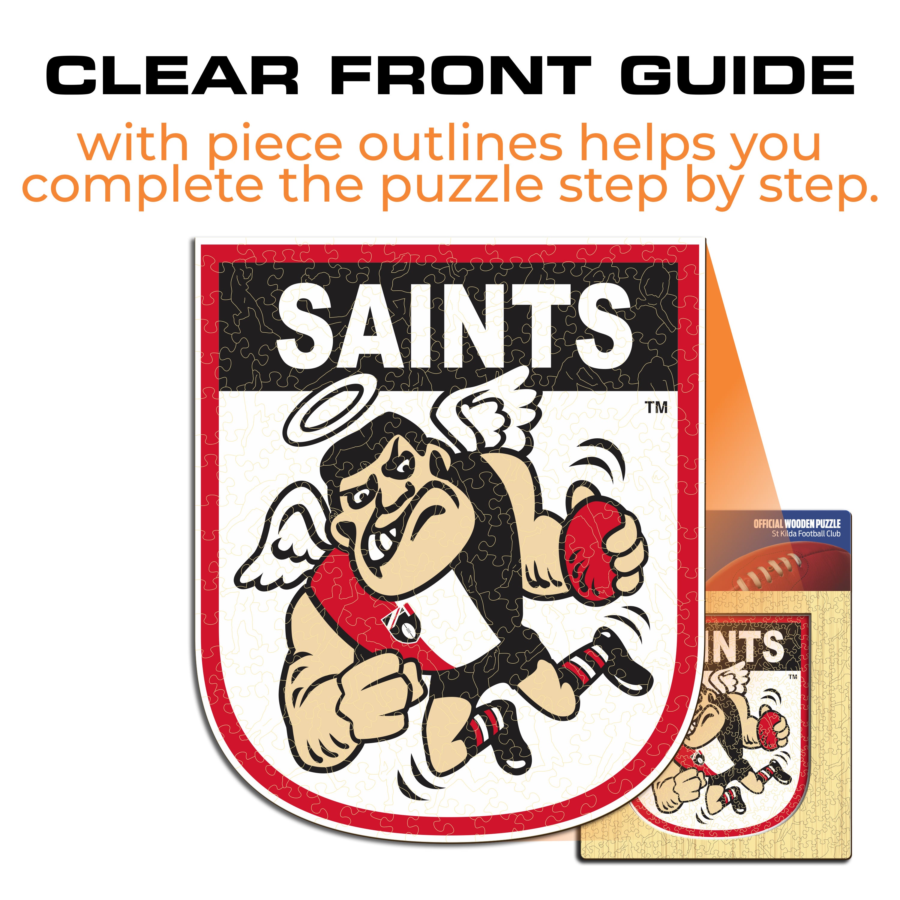 St Kilda FC Retro Mascot - Wooden Puzzle