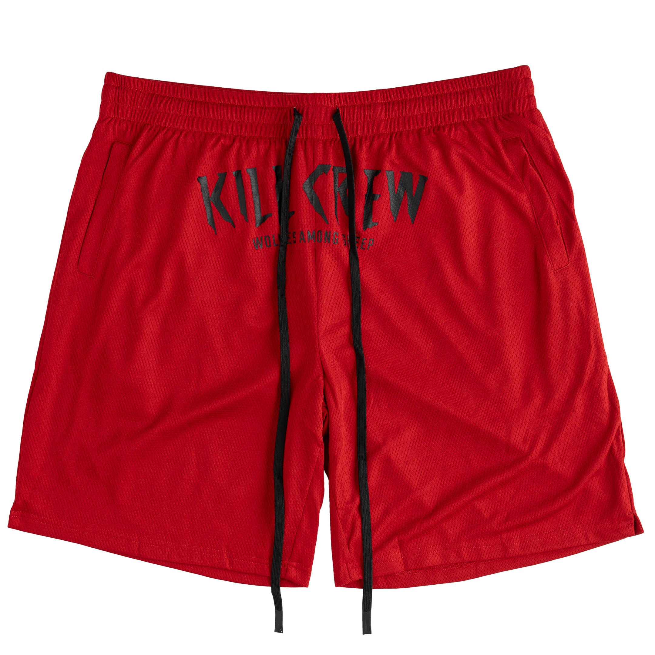 RELAXED CUT SHORTS WOLVES - RED