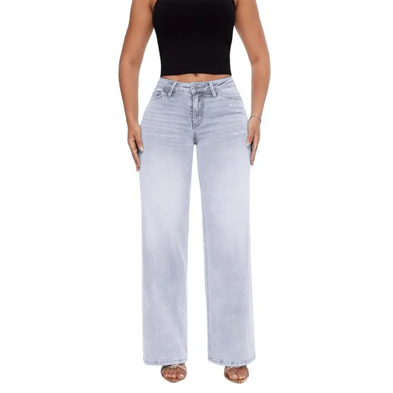 Jeans for Women Mid-Low Rise Stretch Baggy