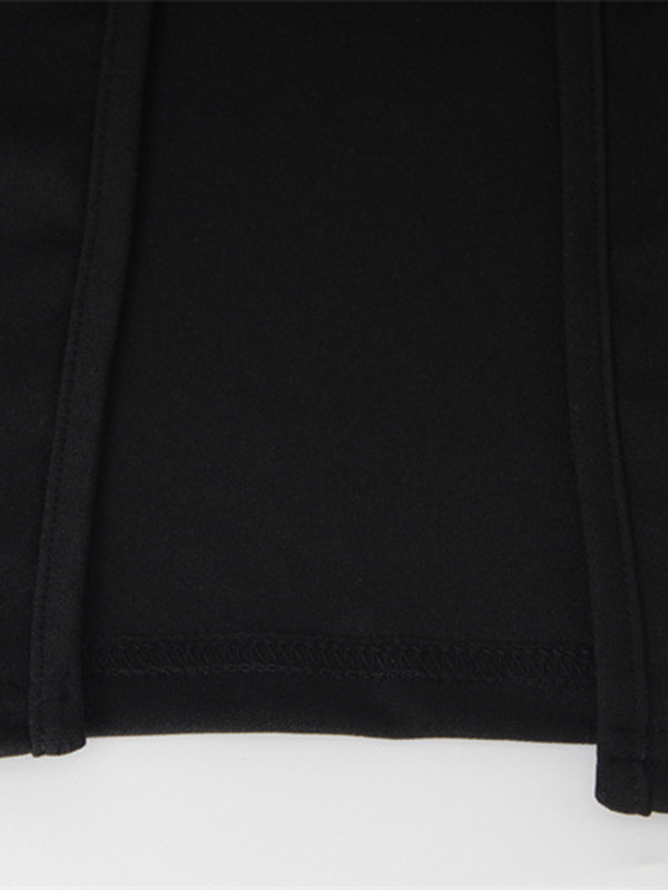 Back Cross Split-side Tasseled Long Sleeves Skinny High Neck Midi Dresses Maxi Dresses Evening Dresses