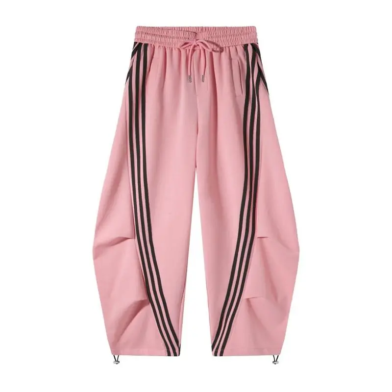 Flooo Loose Wide Leg Striped Track Pants