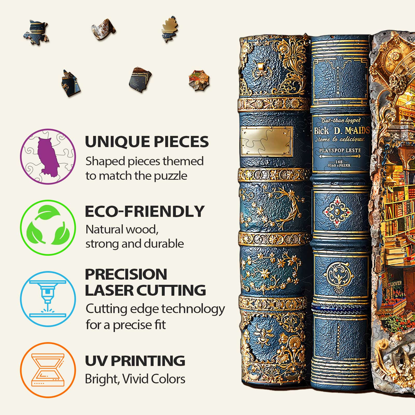 Story Realm Tome Wooden Jigsaw Puzzle