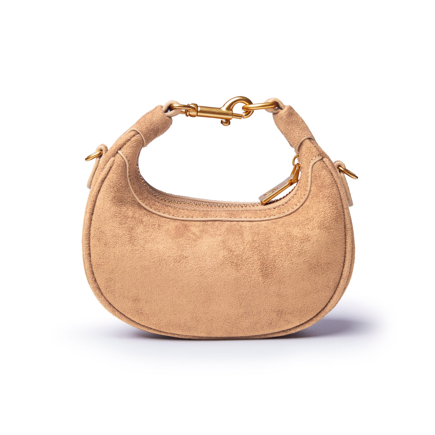 NANO SUEDE HOBO BAG - TAN
