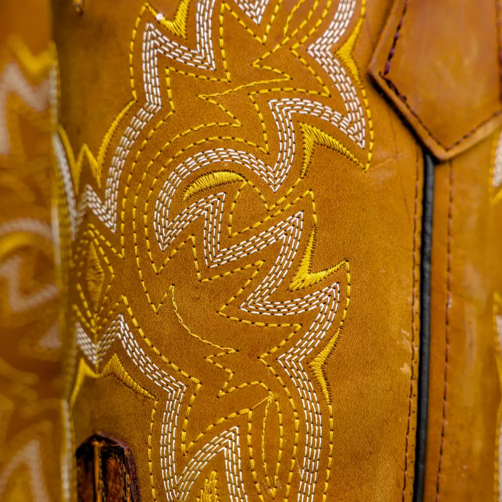 Honey Caiman Belly Leather Boots With 3D Lightweight Sole - Composite Toe