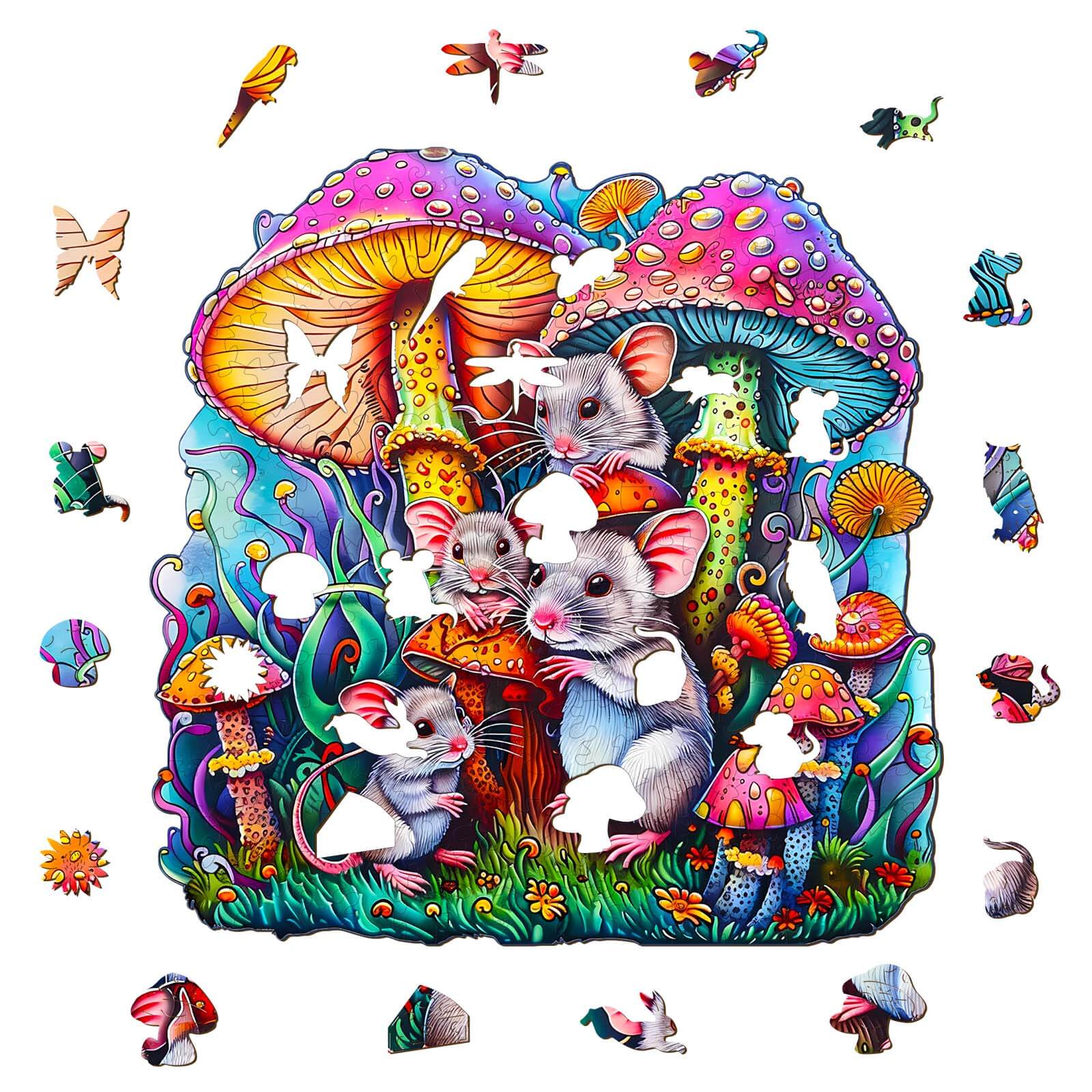 Mouse Family Wooden Jigsaw Puzzle