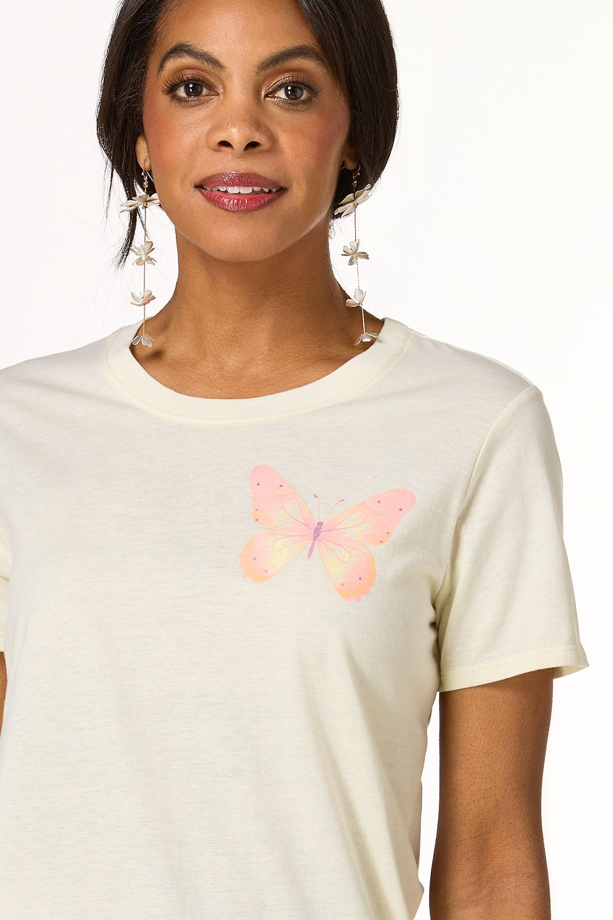 Inspirational Front Back Butterfly Tee
