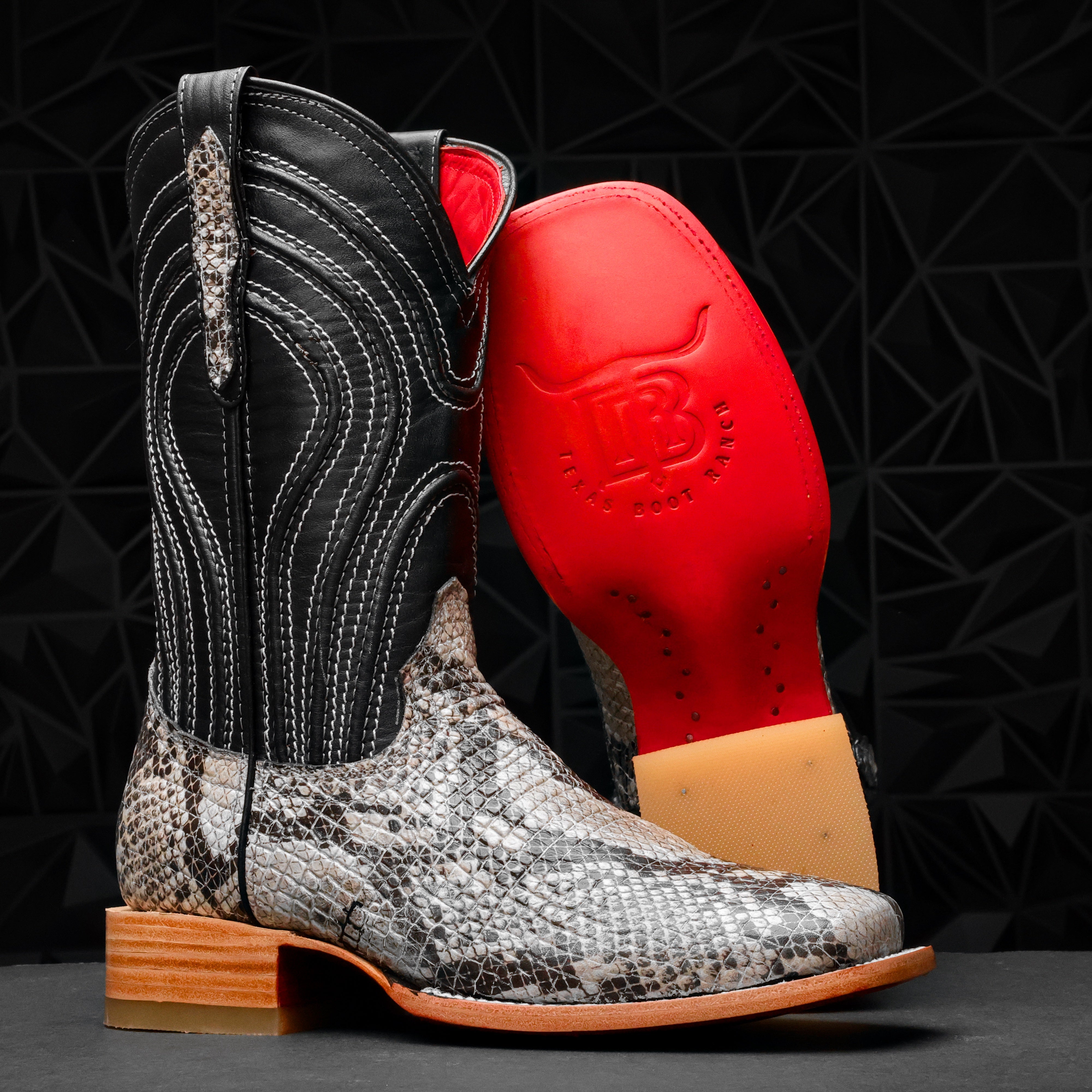 Bruce Mamba Leather Boots - Square Toe