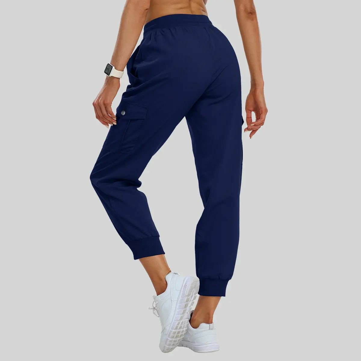 Women's Lightweight Hiking Cargo Pants Outdoor Quick Dry Casual Travel Sweatpants Joggers Elastic Waist Button Pockets Comfy Moms over 30 Basic four season