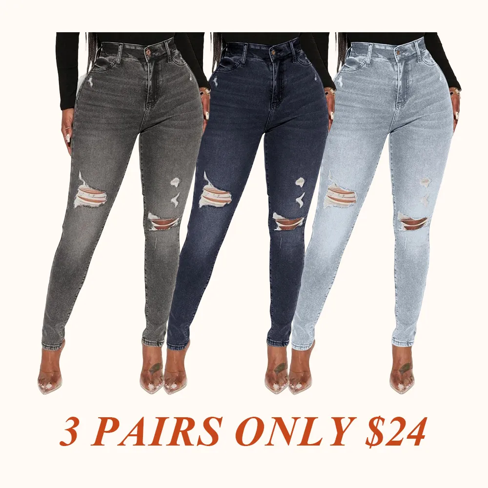 High Stretch Skinny Jeans - Black Wash