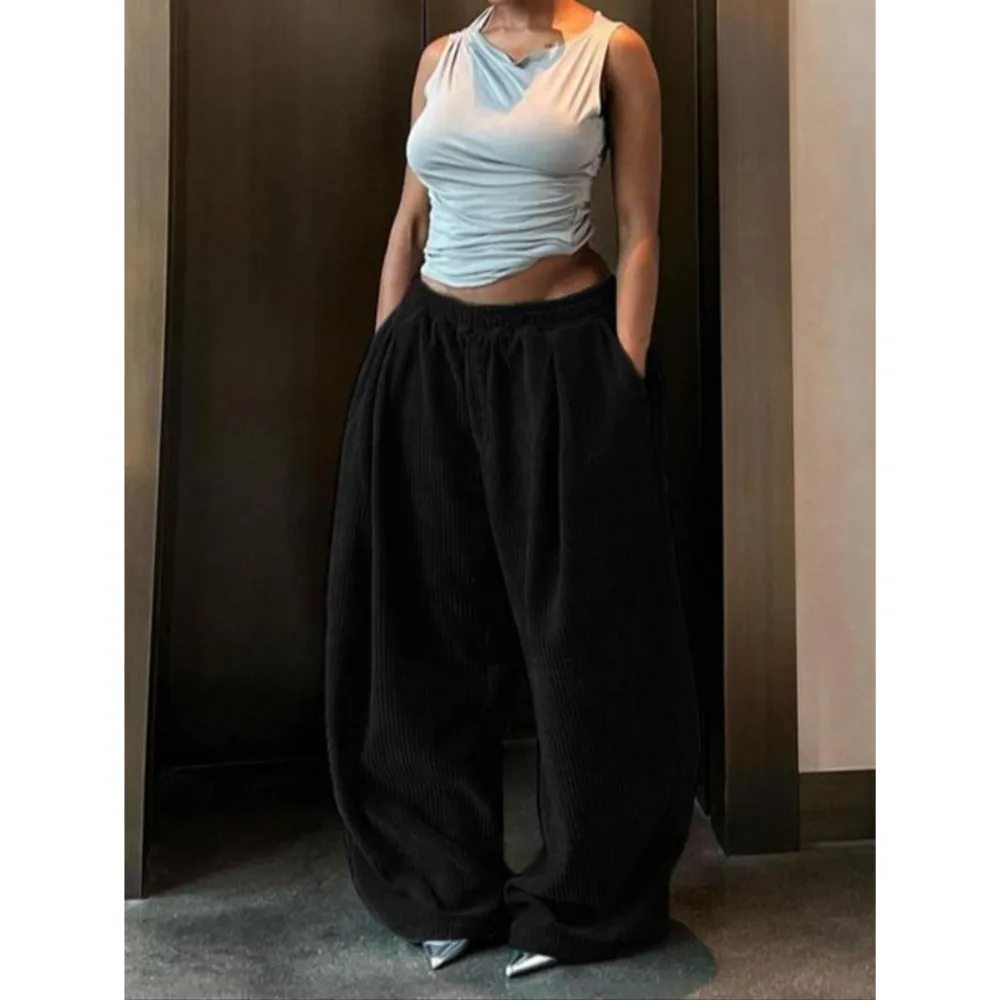 Women's Plain High Waist Straight Leg Sweatpants
