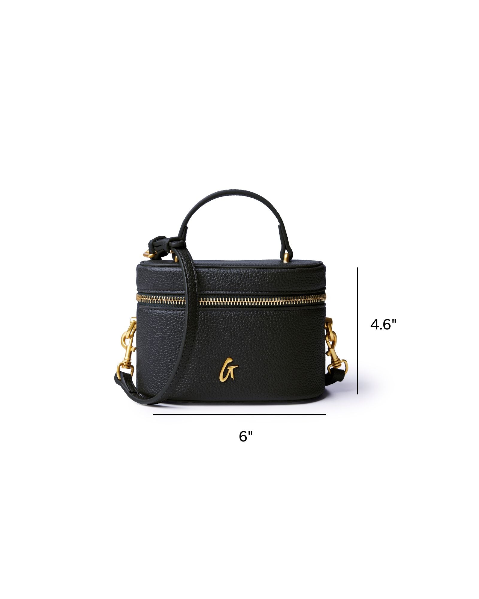 MINI PEBBLE VANITY BAG - BLACK