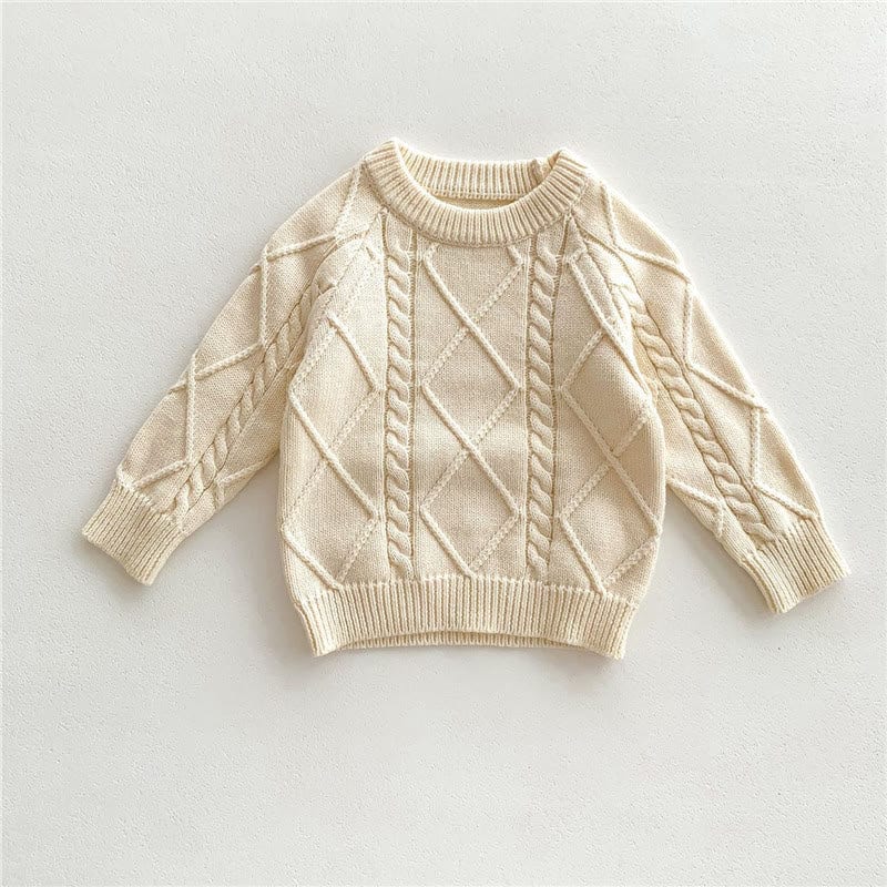 Baby Solid Color Knitted Sweater Overalls