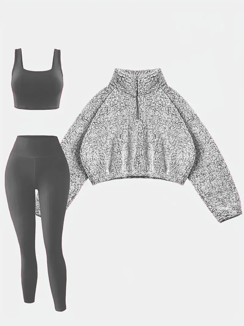 Women's Fleece Lined Sweatshirt Set