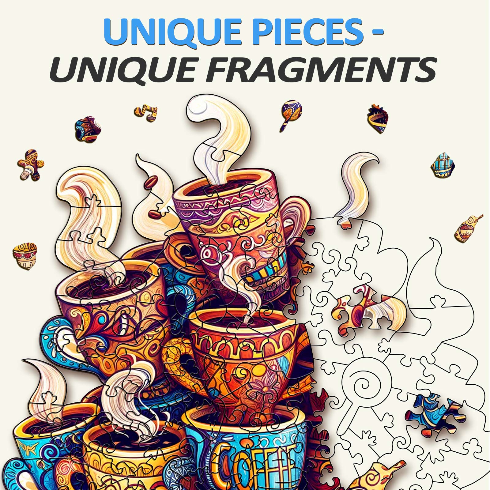 Coffee Dreams  Wooden Jigsaw Puzzle