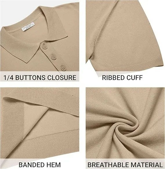 Men's Premium Stretch-Knit Performance Polo Shirt (Fitted Cut)