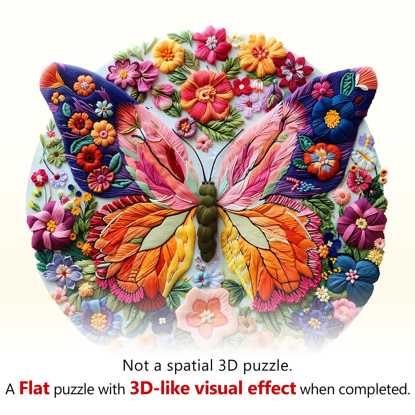 Woven Butterfly Wooden Jigsaw Puzzle