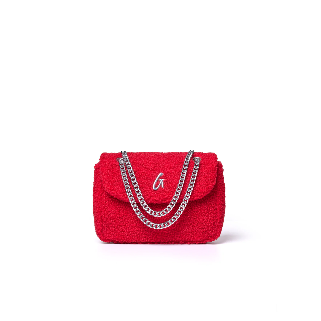 MINI TEDDY FLAP BAG - RED