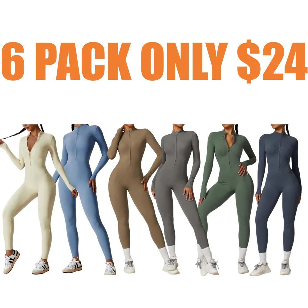 Women's All-Season Zip Sports Yoga Jumpsuit