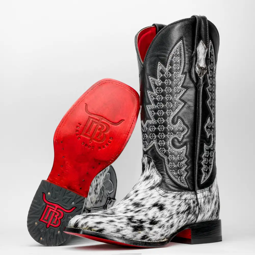 Genuine Cowhide Boots - Square Toe