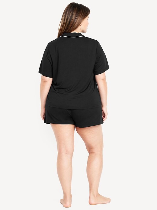 Sunday Sleep Knit Jersey Short Set Black Jack