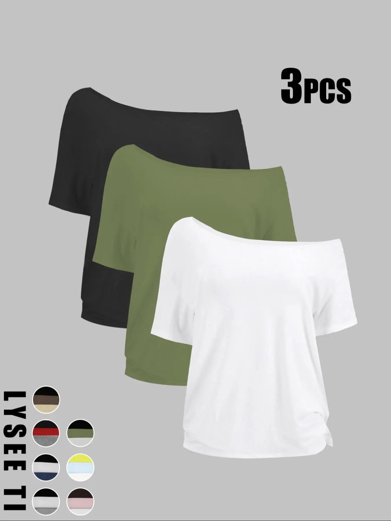 🔥Women's Solid Color Tee, Casual Basic Essential Short Sleeve T-shirt Top