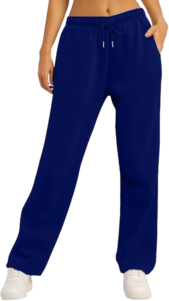 Women's Wide Leg Loose-Fit Fleece Sweatpants