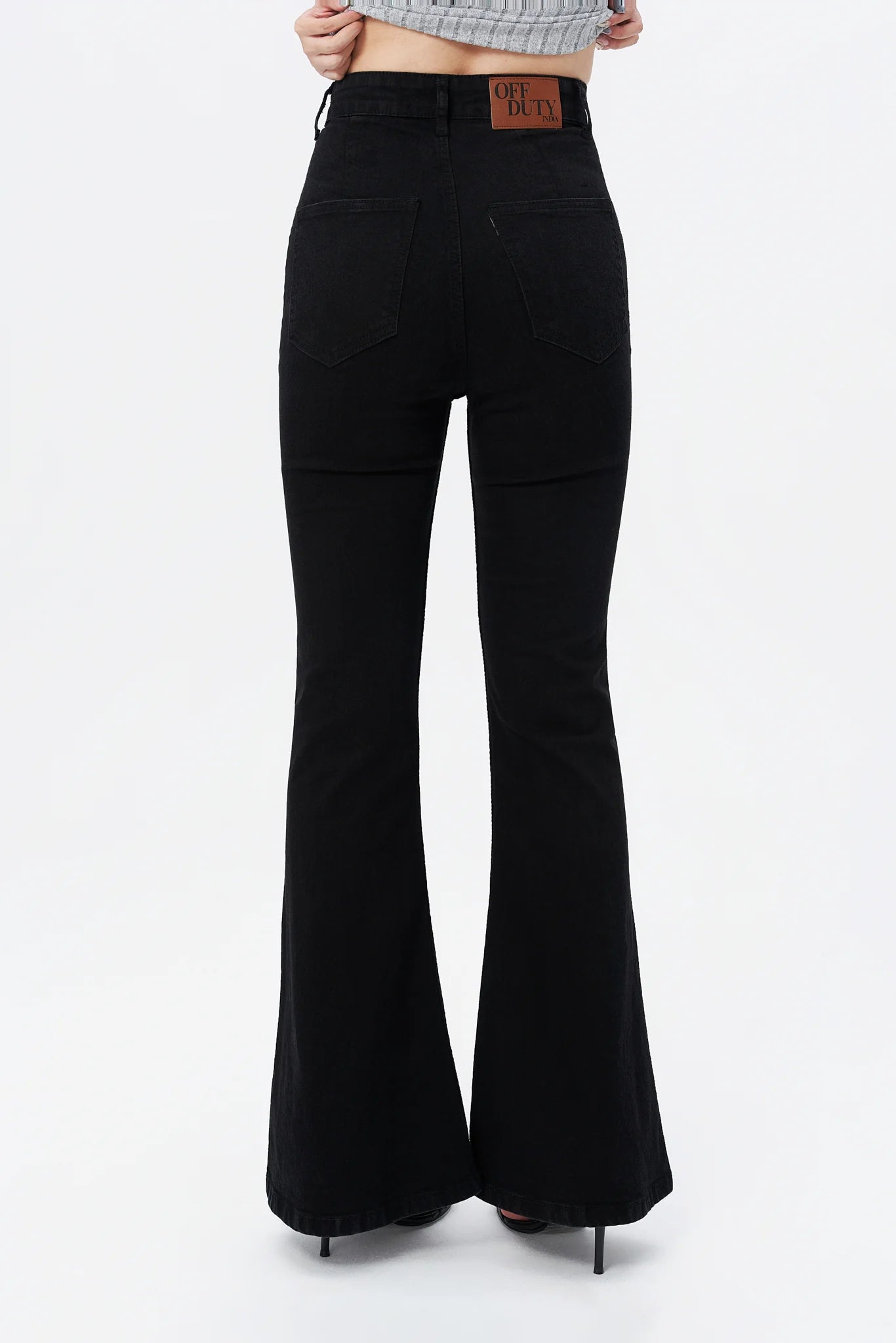 Black Ultra High Rise Flare Jeans