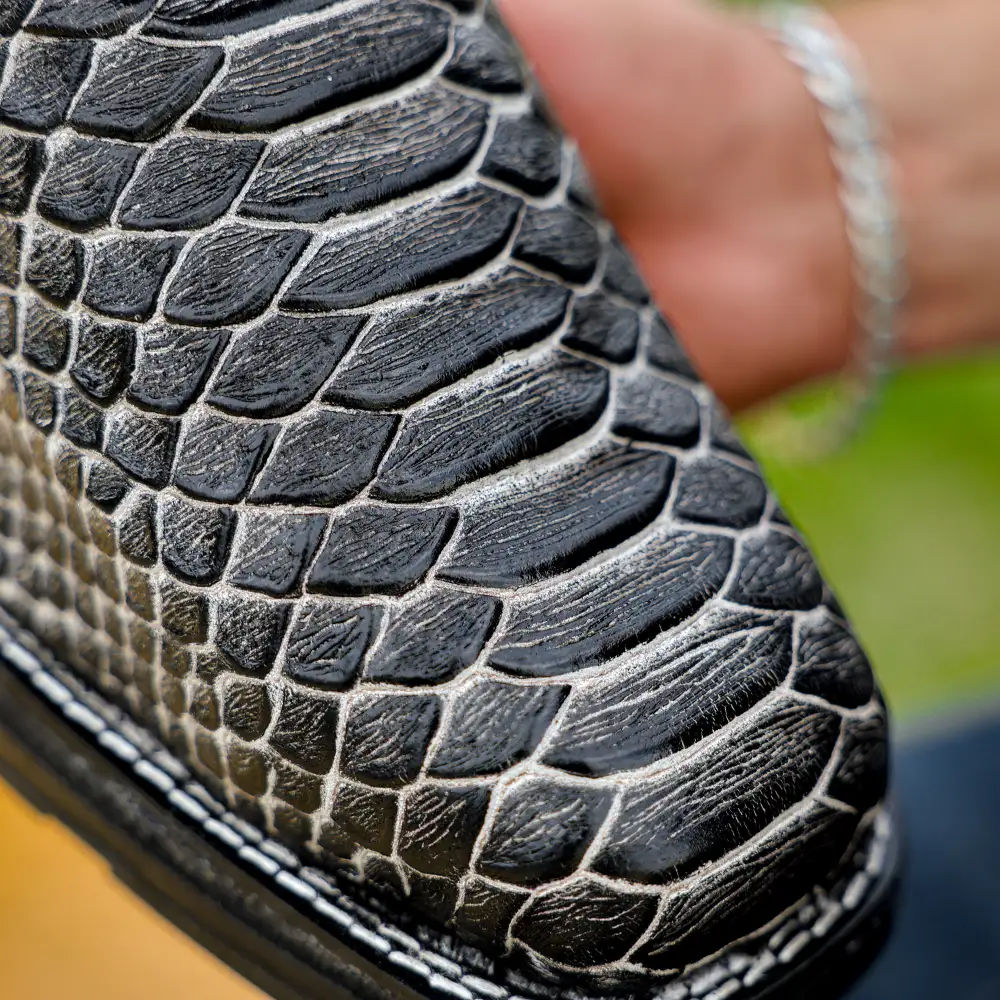 Eclipse Python Leather Boots With 3D Lightweight BLACK EDITION Sole - Composite Toe