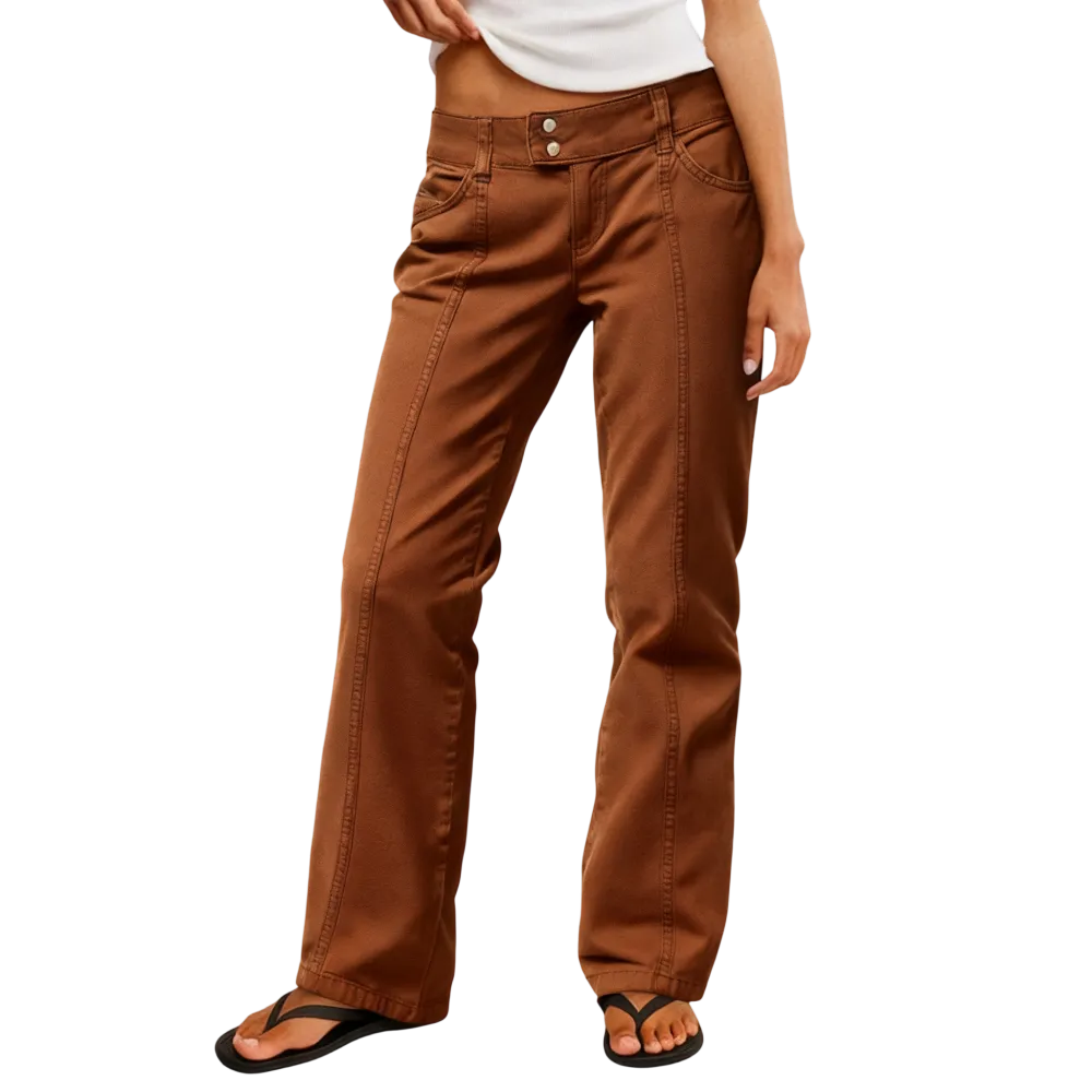 Women's mid-rise straight leg pants