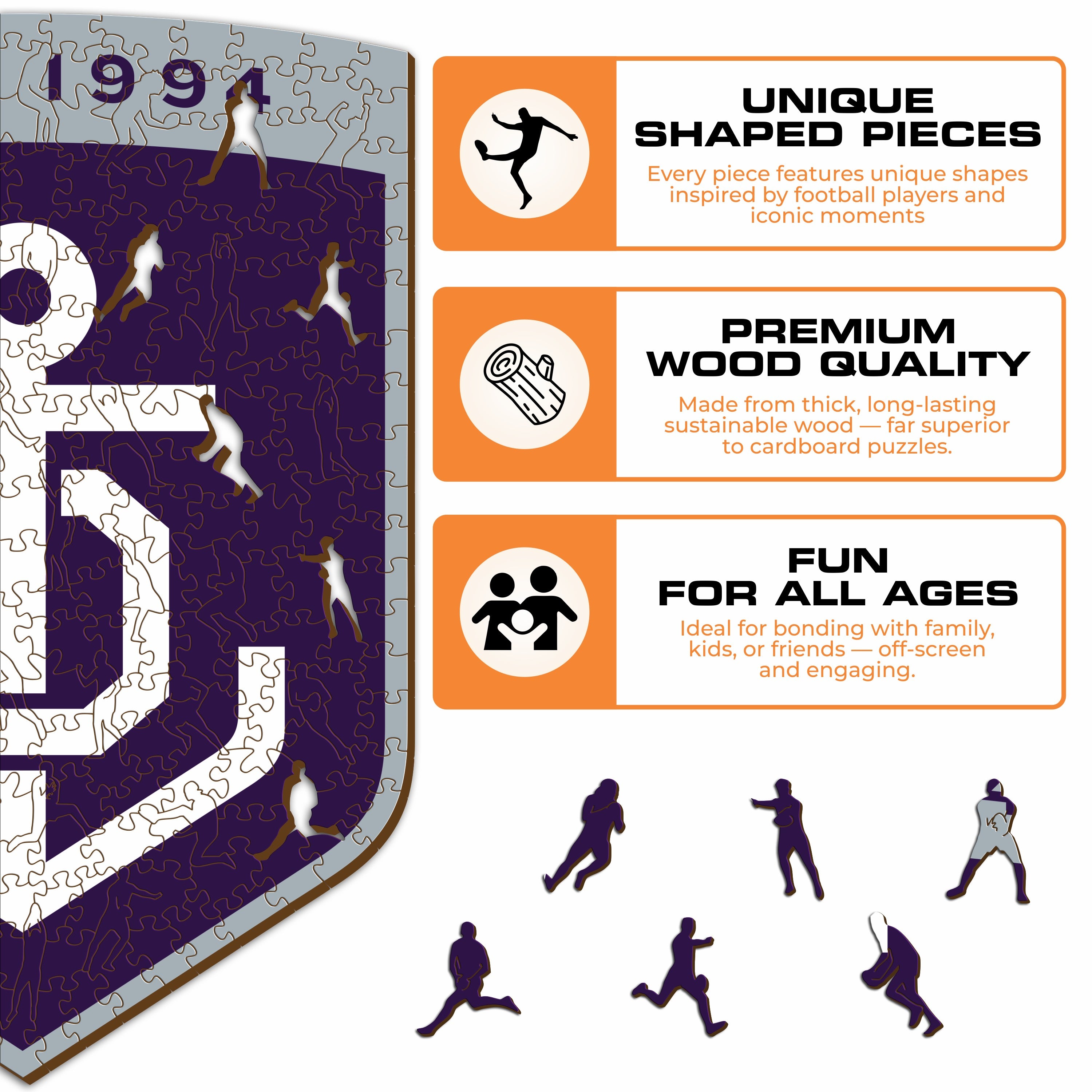 Fremantle Dockers FC Logo - Wooden Puzzle