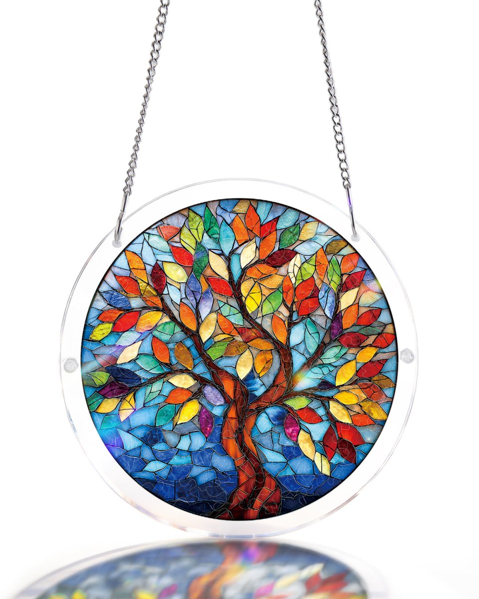 Acrylic Jigsaw Puzzle Suncatcher - Tree of Radiant Glass