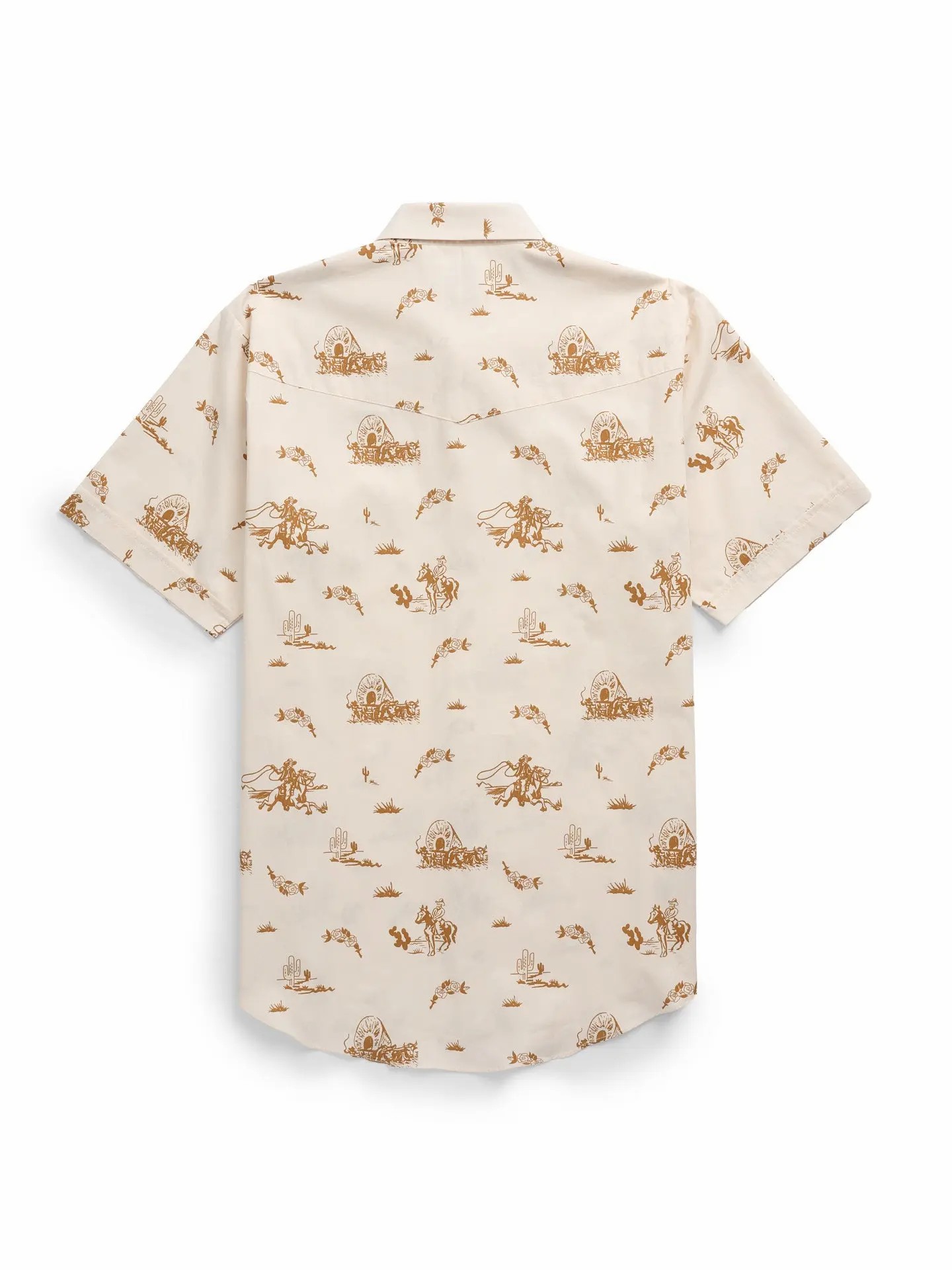 Men’s Cowboy Print Western Snap Shirt