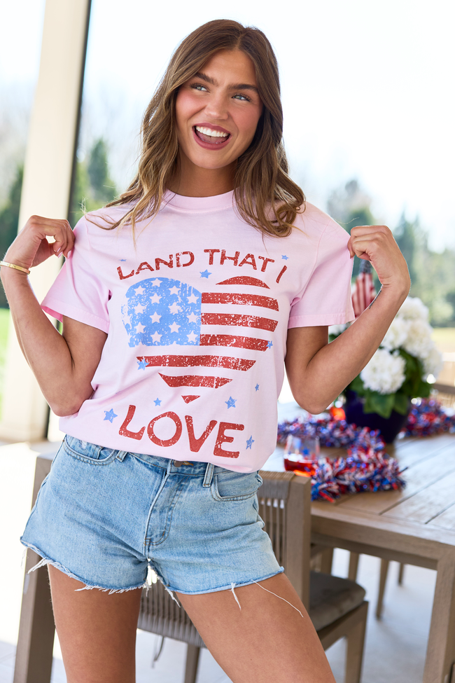 Land That I Love Light Pink Graphic Tee