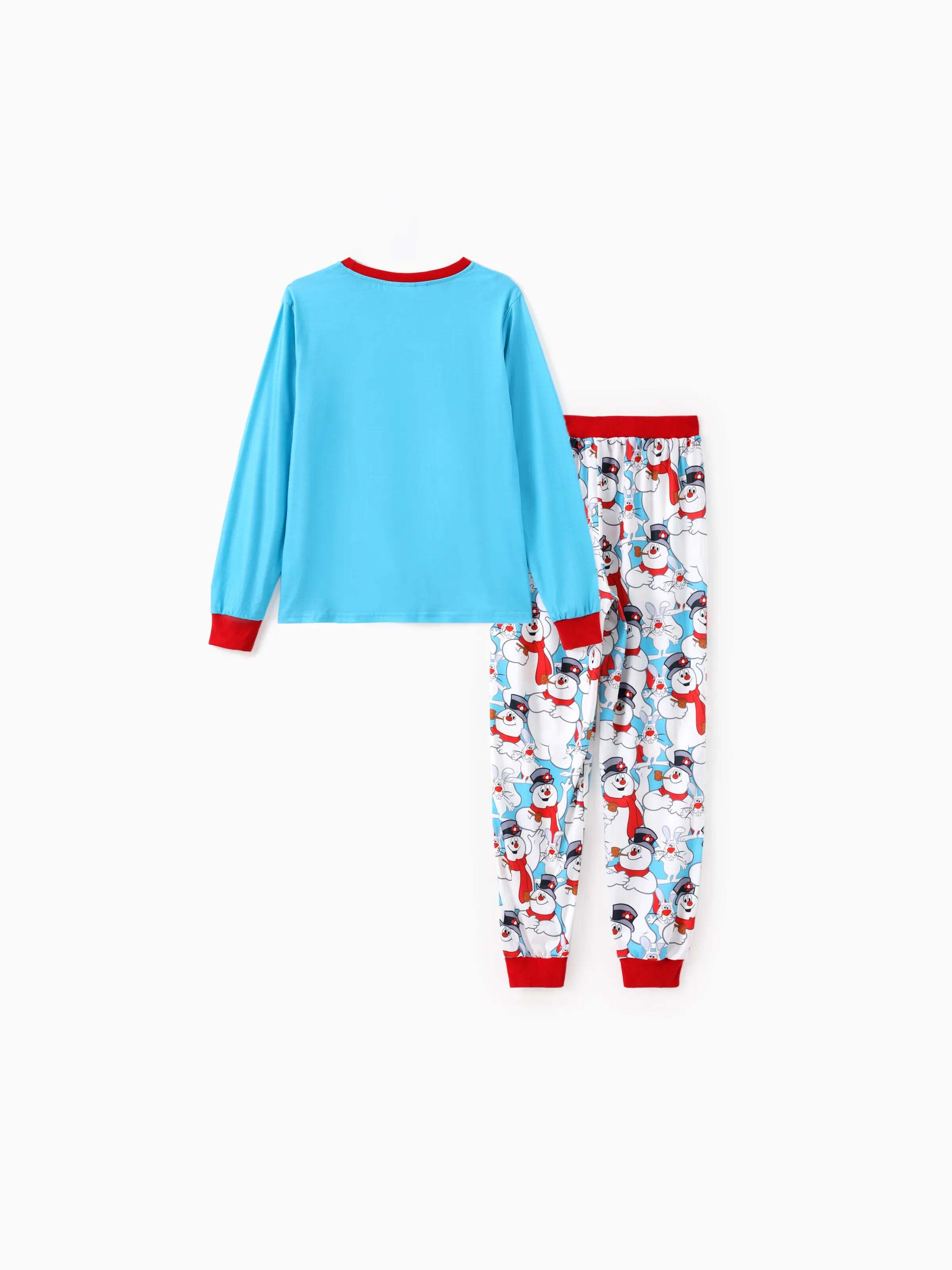 Christmas Snowman Pattern Pajamas Sets with Christmas Socks