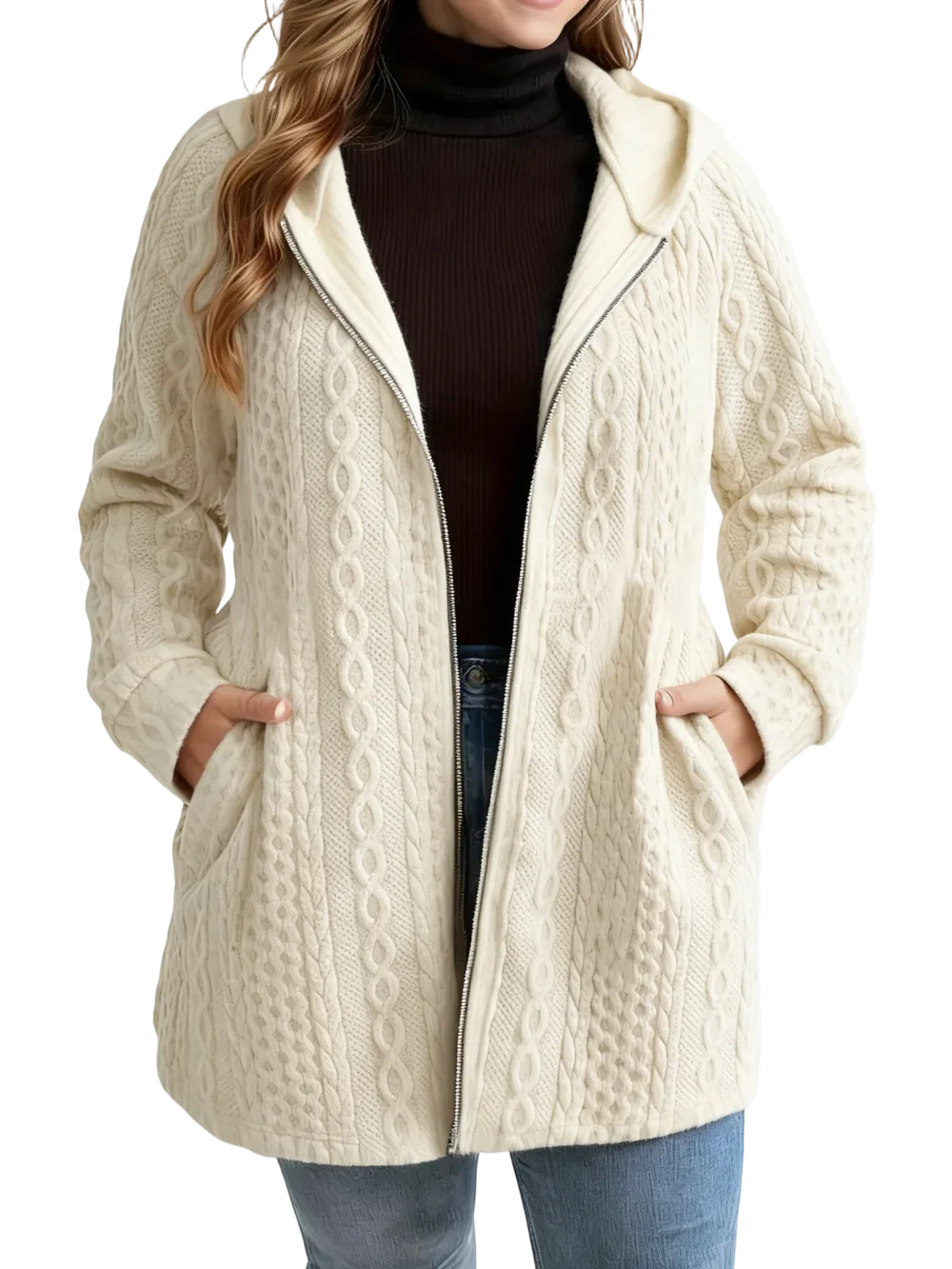 Women's Solid Color Pocket Coat