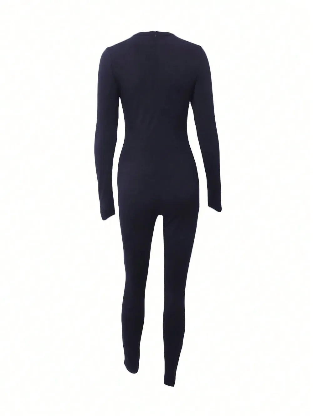 Women Solid Color Long Sleeve Jumpsuit