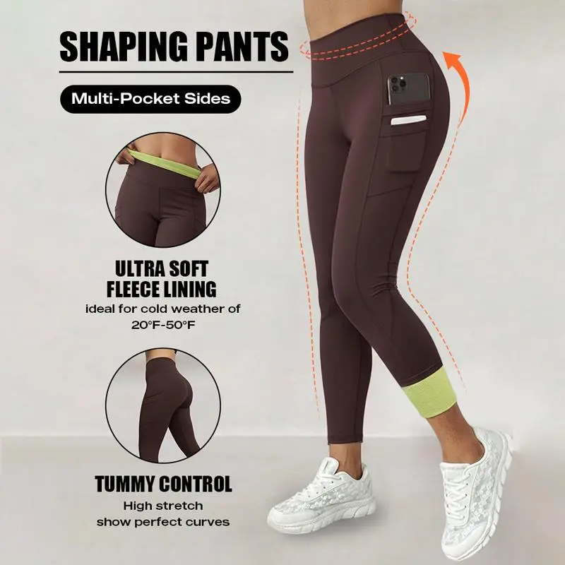 Winter Warm High Waisted Workout Athletic Leggings Tummy Control Butt Lifting Ultra Soft