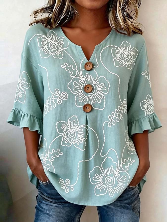 Women'S Casual Printed Top