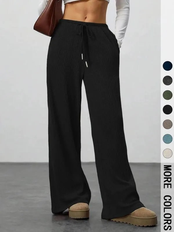 High Waist Comfortable Wide Leg Casual Pants