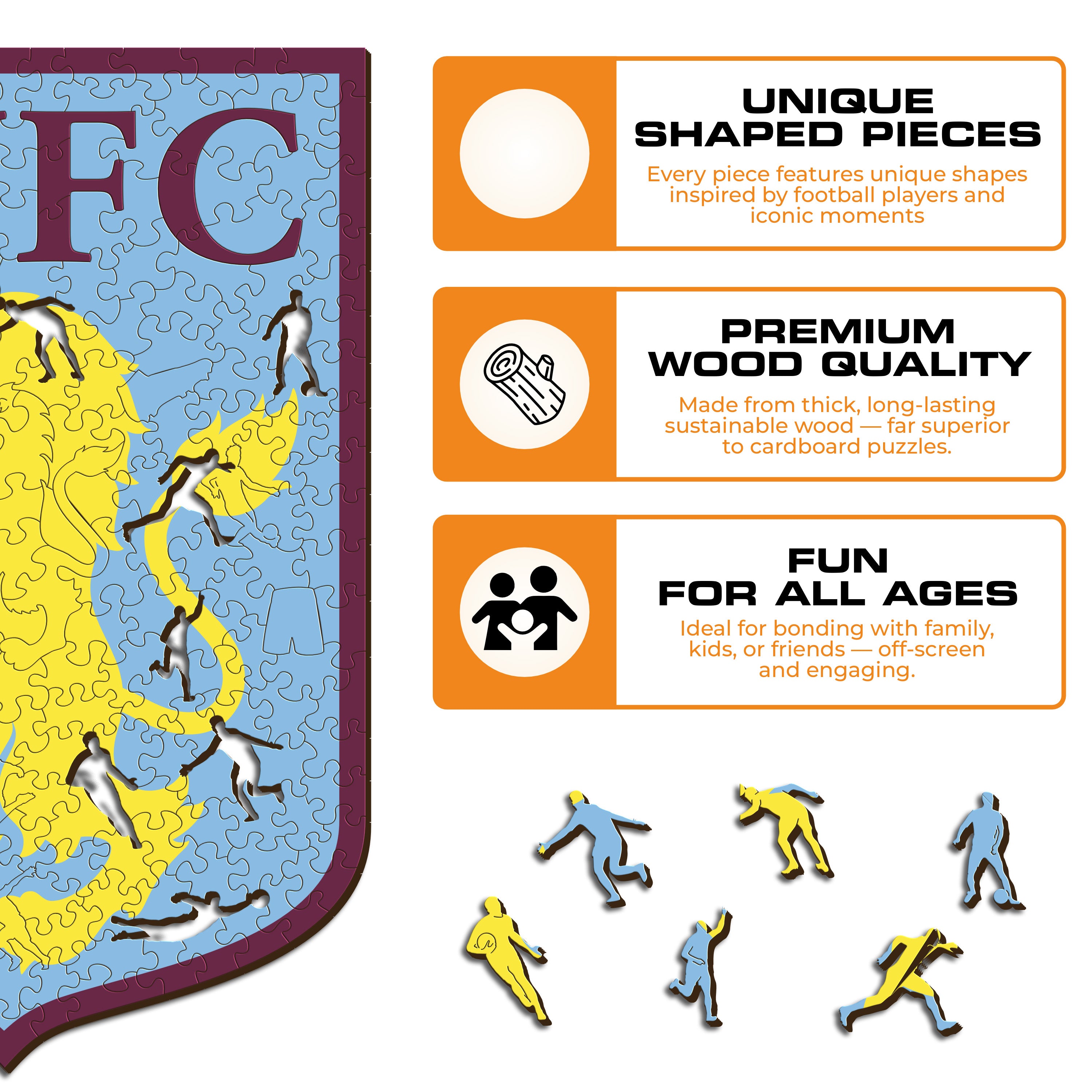 Aston Villa FC® Logo - Wooden Puzzle
