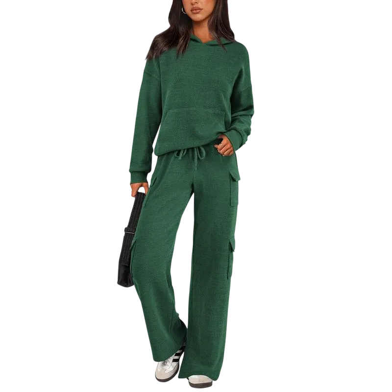 Women’s 2-Piece Knit Hoodie & Wide Leg Set