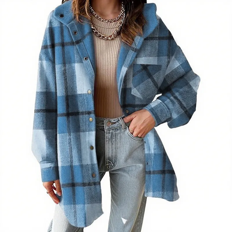 Women's Flannel Hooded Plaid