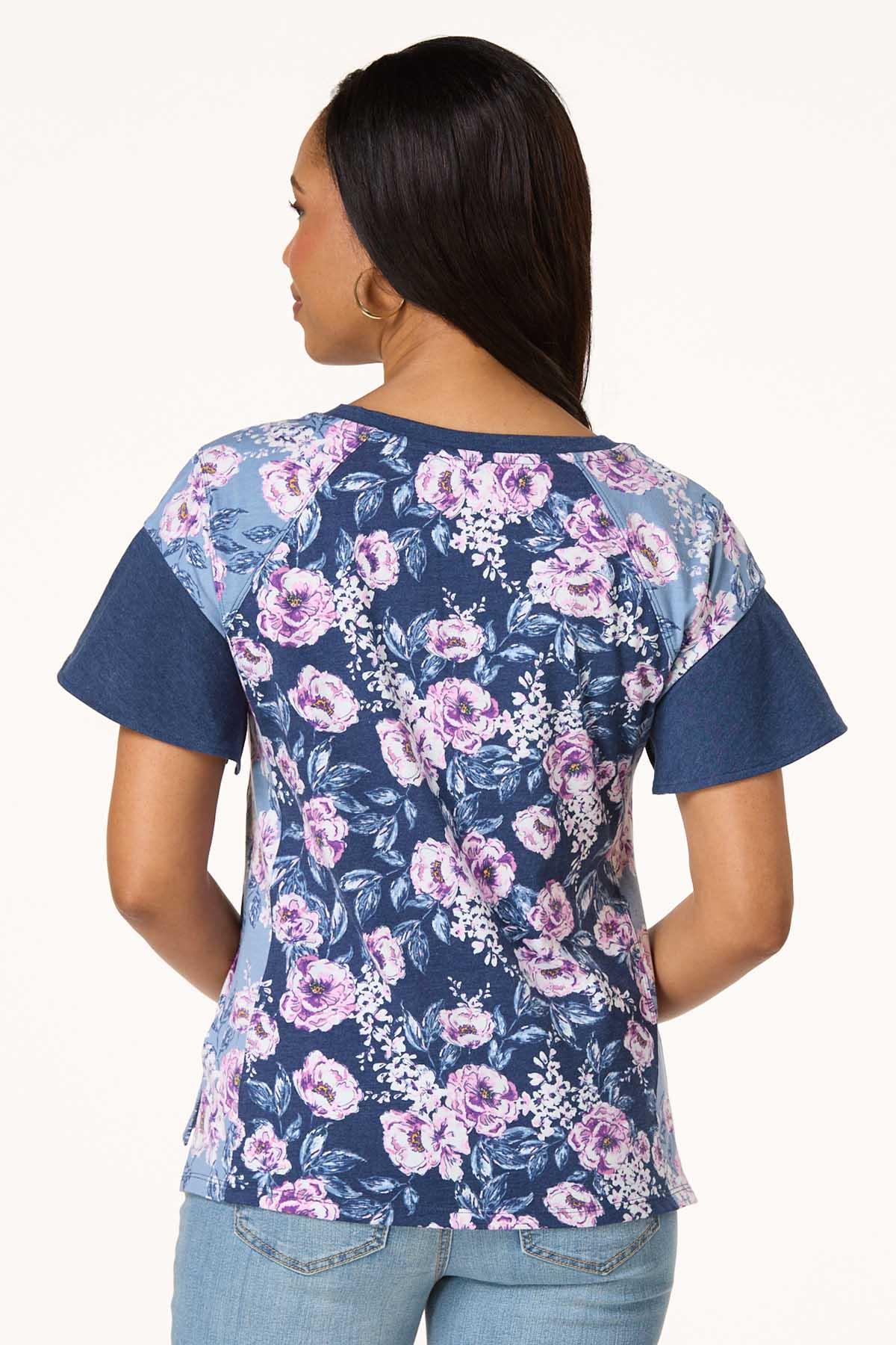 Blue Floral Top
