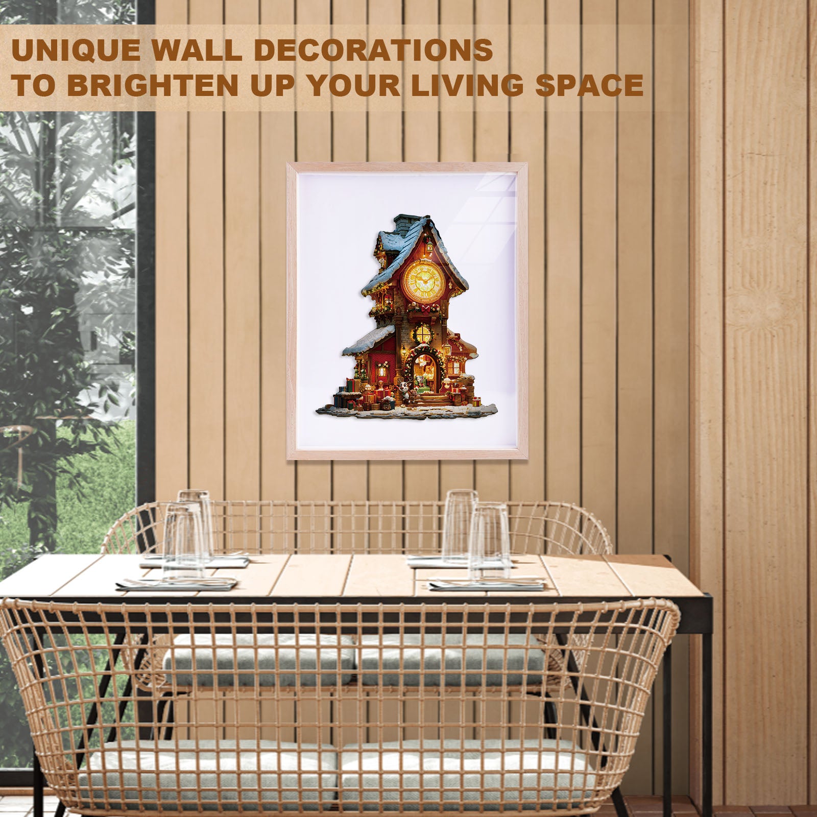 Christmas Clock Tower-2 Wooden Jigsaw Puzzle