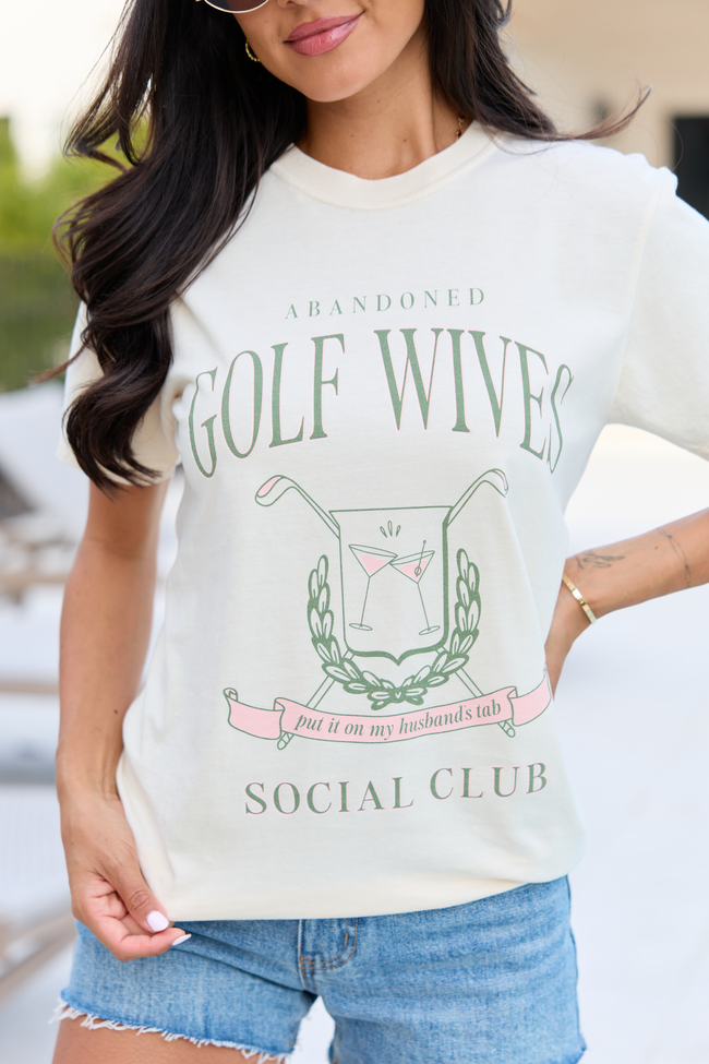 Golf Wives Social Club Ivory Graphic Tee