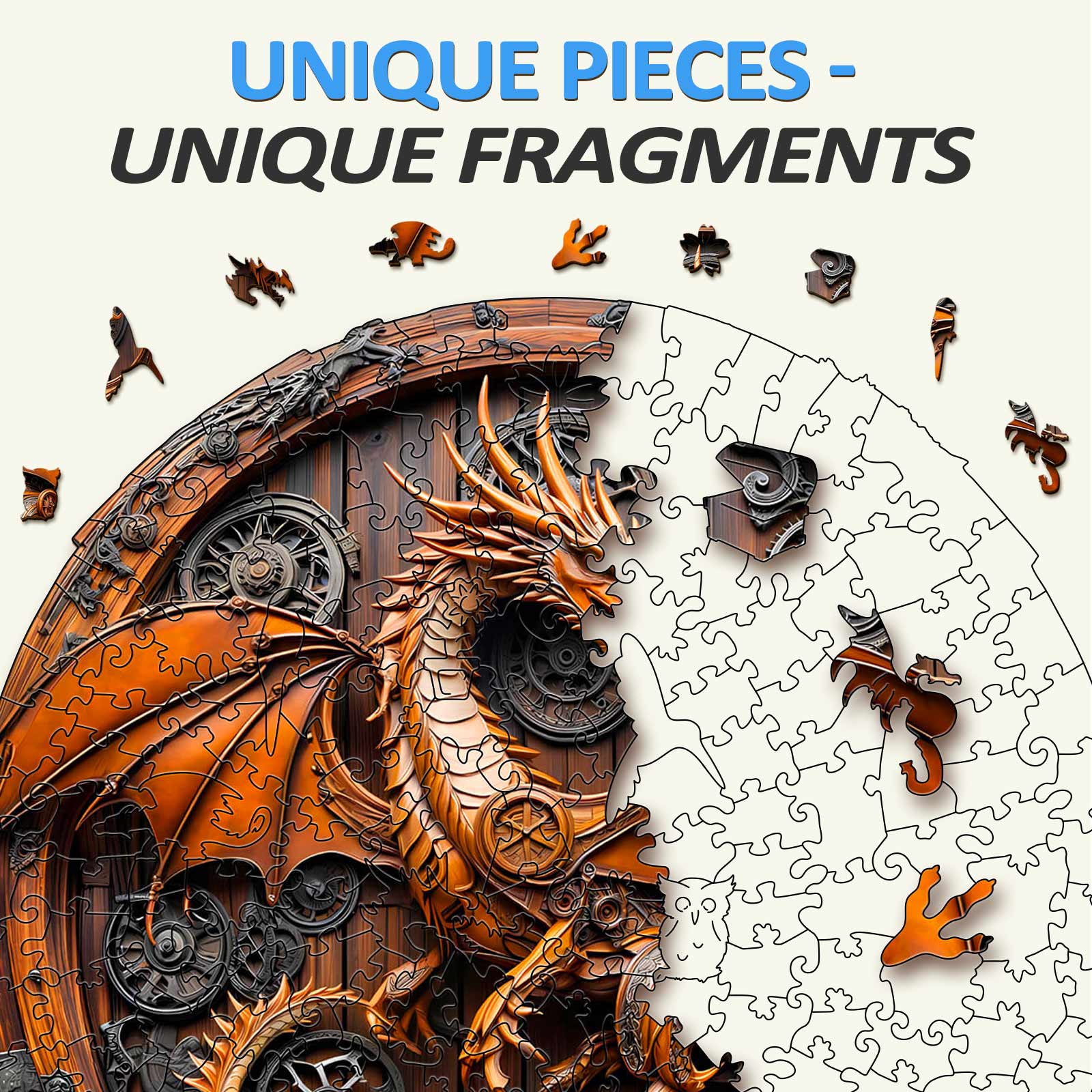 Mechanical Dragon-1 Wooden Jigsaw Puzzle