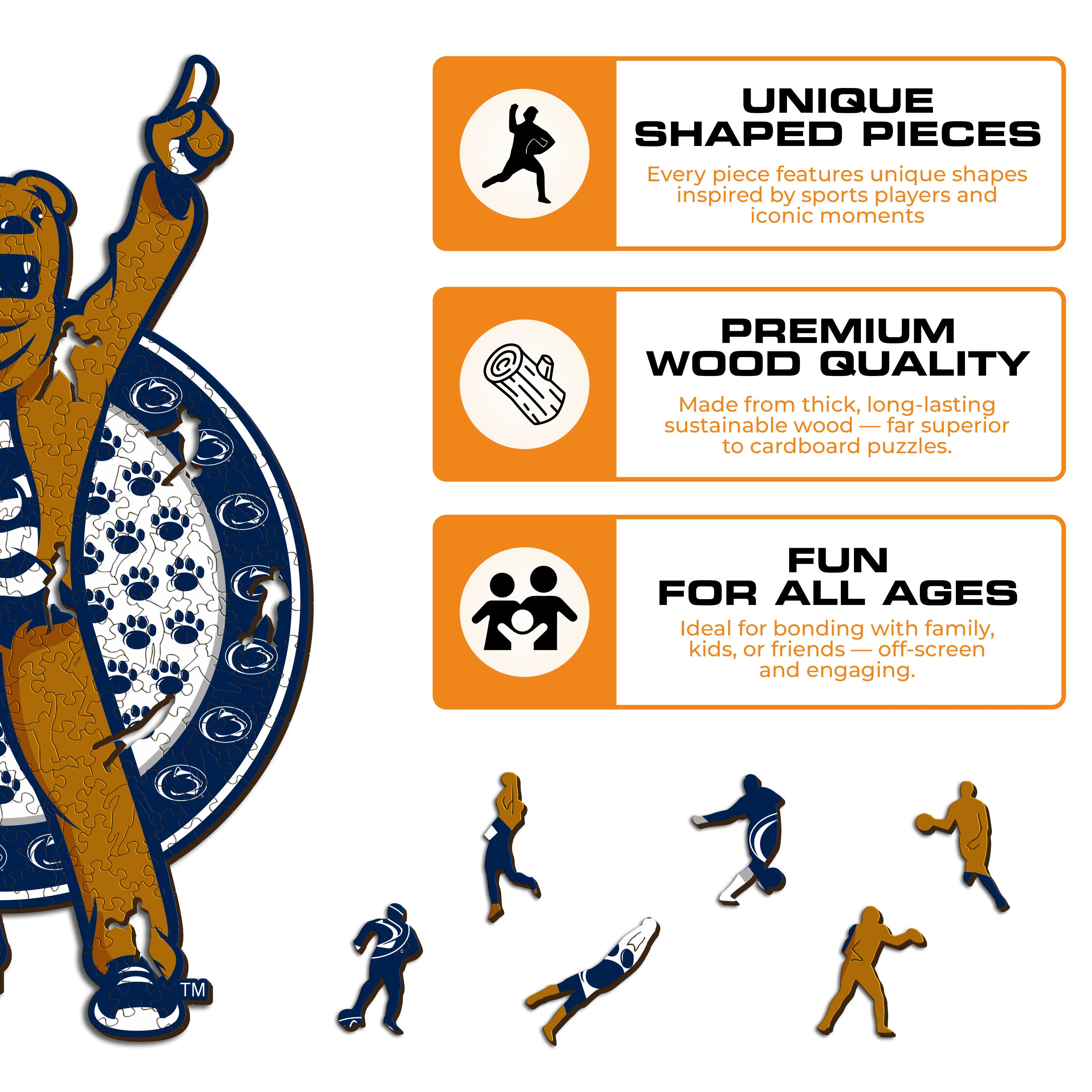 Penn State University Mascot - Wooden Puzzle