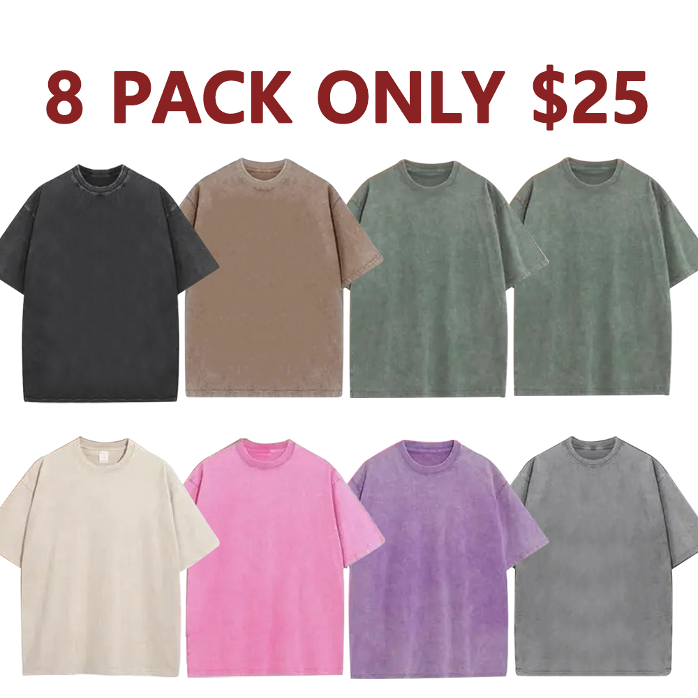 Oversized Vintage Heavyweight Tees – Unisex Gym Cotton Acid Wash