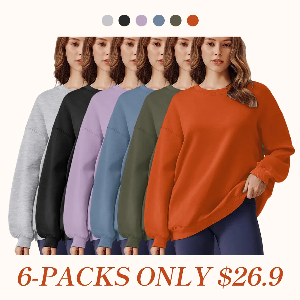 Women's Oversized Sweatshirt 2025 Spring Outfit Long Sleeve
