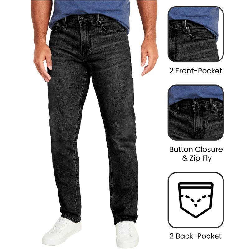 Men’s Slim Straight Flex Stretch Jeans — Everyday Comfort Denim